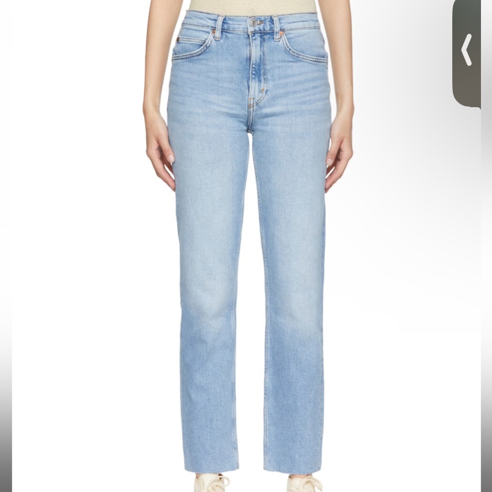 REDONE 70s STRAIGHT JEANS IN LIGHT BLUE WASH
